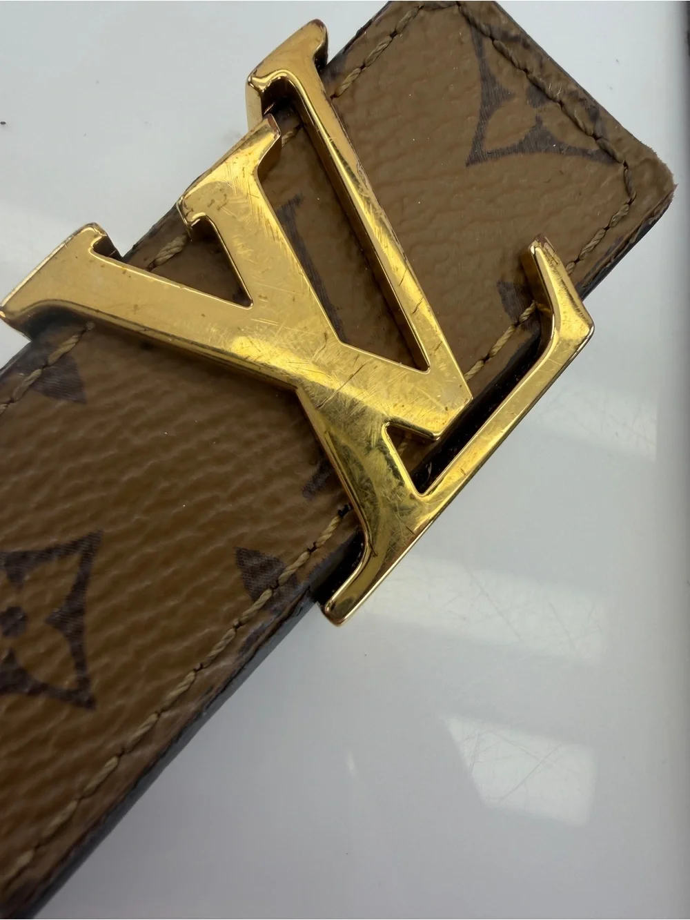Louis Vuitton Monogram Giant 30mm LV Iconic Reversible 80 32 Belt